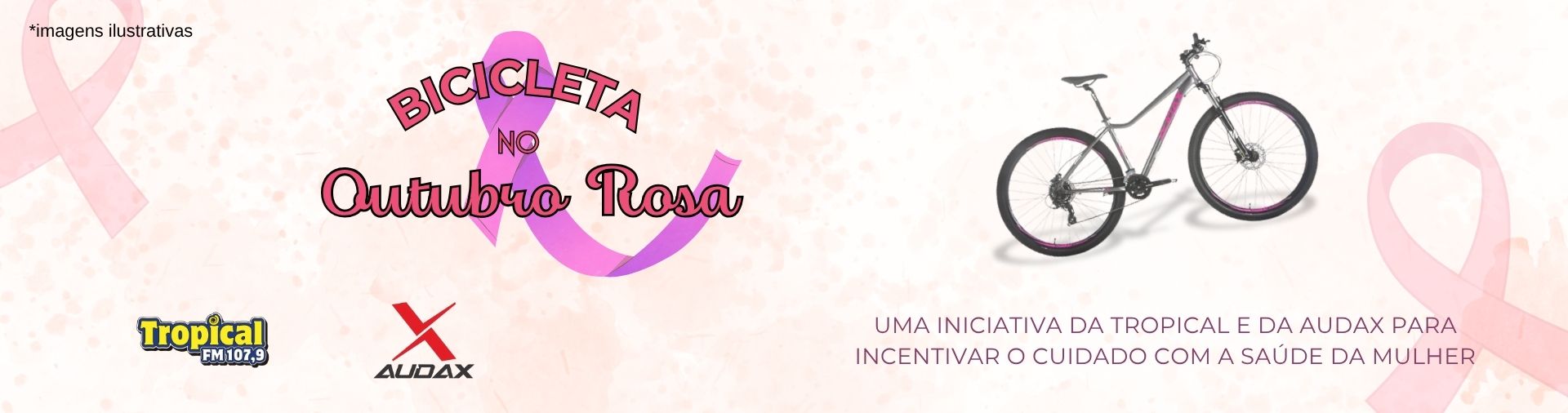 Banner Bicicleta no Outubro Rosa